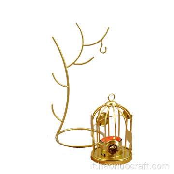 lampada pastorale dorata del vento decorazione di nozze a lume di candela